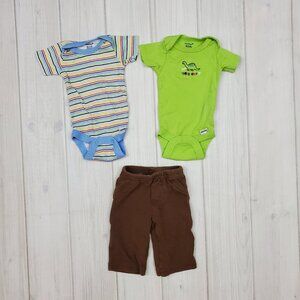 Newborn Boys Clothing, 2 Bodysuits & Pants - Gerber & Carter's